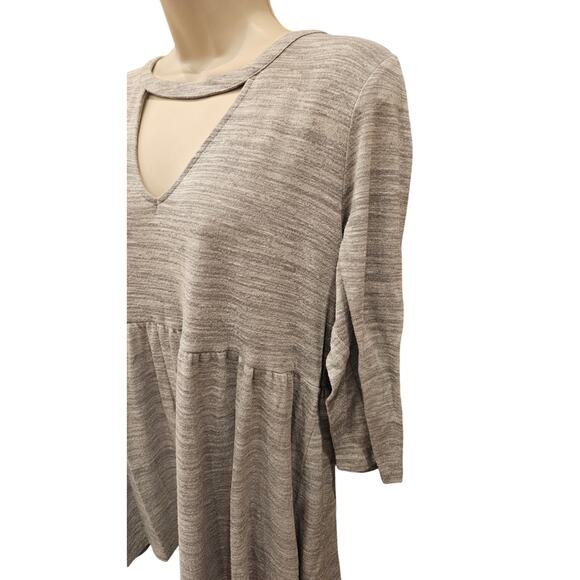 Torrid 0 (L) babydoll stretch cut out key hole career casual flowy flirty top - Picture 3 of 8